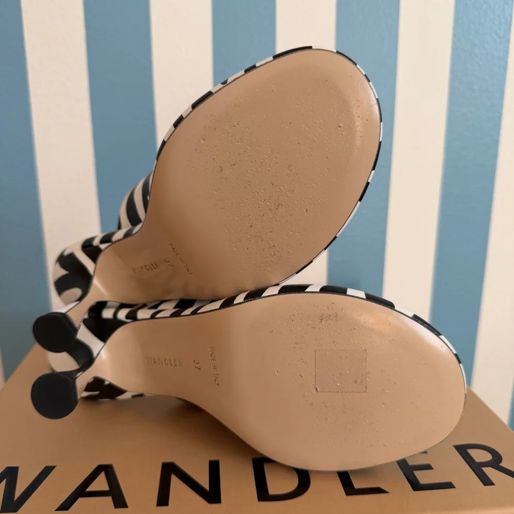 WANDLER June Zebra Mule Sandals - Picture 2 of 6